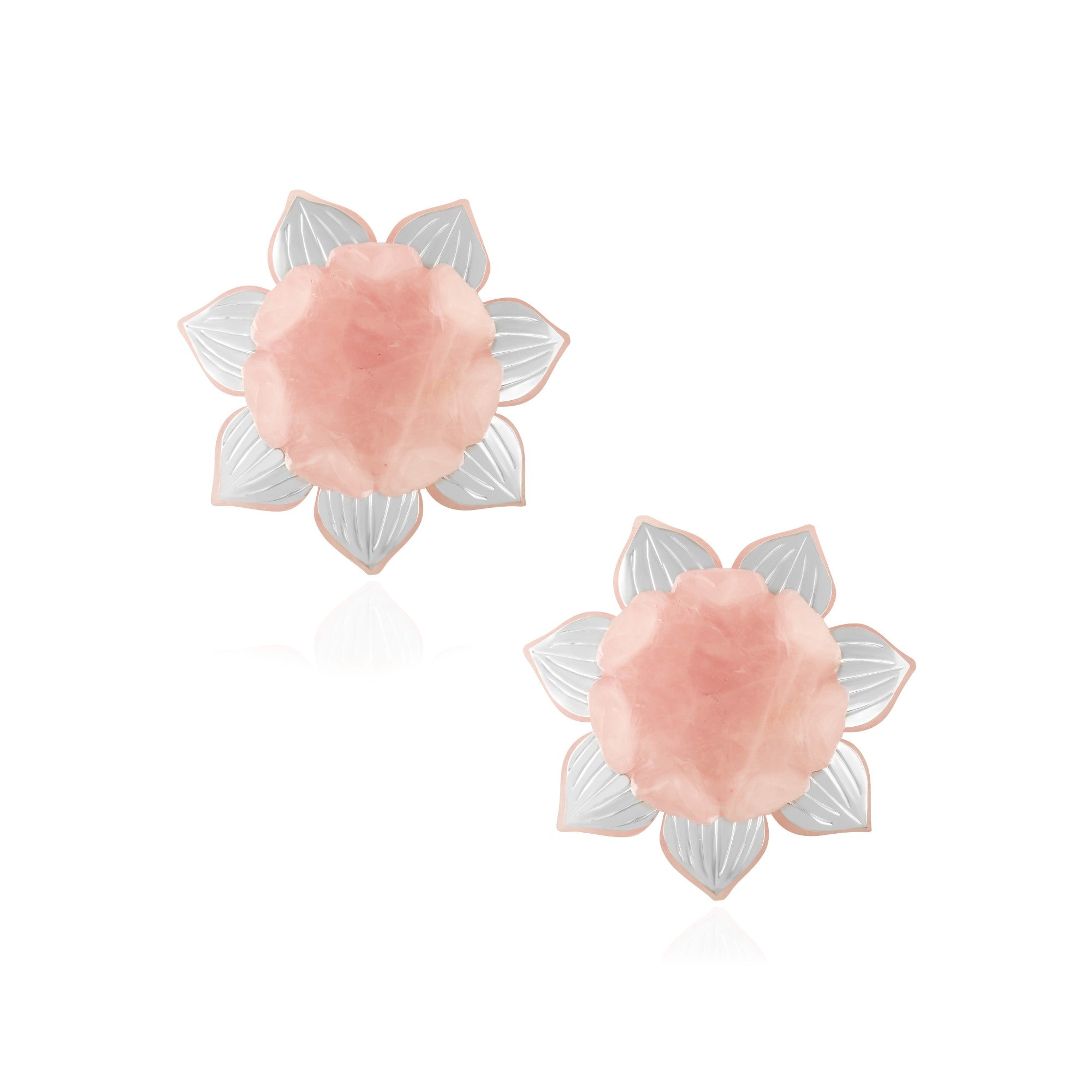 Small Lotus Tealite with 7 Silver 92.5 (set of 2)