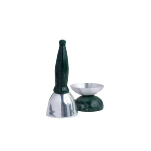 Saraswati Green Aventurine Bell and Deepak (l)