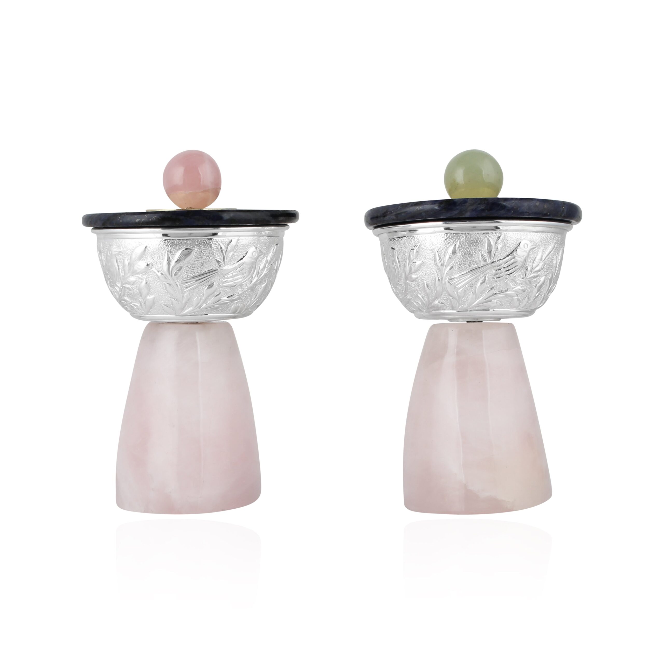 Colors of Bharat Multicolor High Bowls set of 2 (Mini bird)