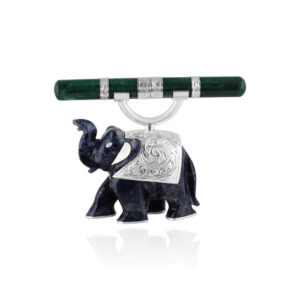 Sodolite Maharaja Elephant Pen Silver Plated