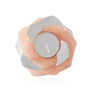 6 " Rose Tealite 4 Silver Plated