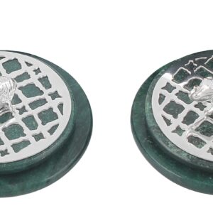 The Maharaja Jali Glass Cover and Coaster (set of 4) Total 8 pcs