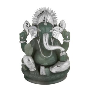 Dark Green Full Body Ganesha 7" to 8"