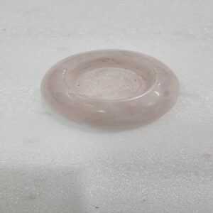 3 by 1.5 inches rose quartz tea light with 1.75 inch hole