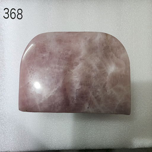 4 by 7 inches Rose Quartz D Shape Base