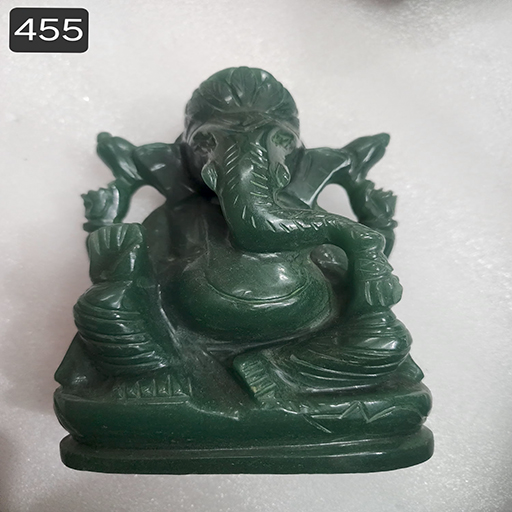 6 by 4 inches Greeen avnturine ganesha ji