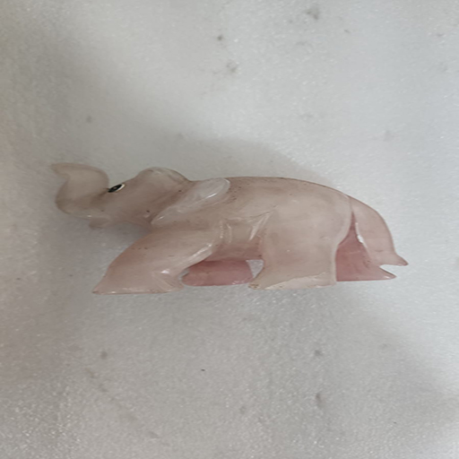 2.75 by 4 inches Rose Quartz elephant