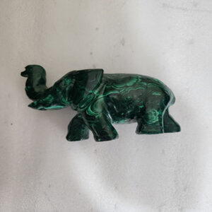 4 by 6 inches Malachite elephant