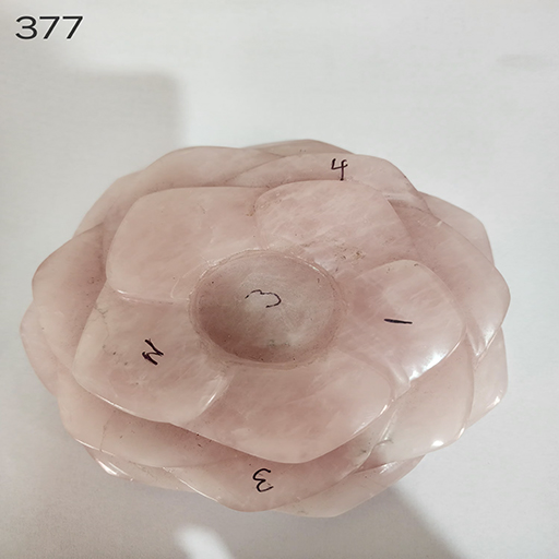 6 by 1.5 inches Rose Quartz Lotus Flower