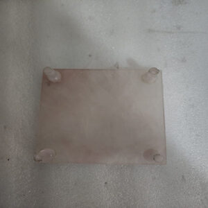 4 by 4 inches rose quartz chowki
