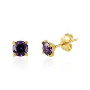 Classic Round Stud Earrings Silver 925