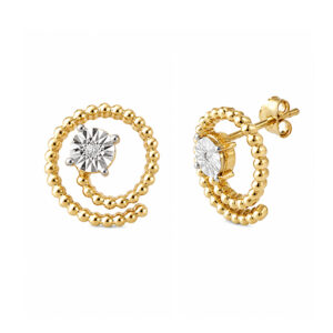 Open Circle Earrings - Zircon Silver 925