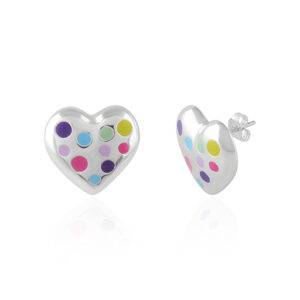 Rainbow Heart - Enamel Silver 925