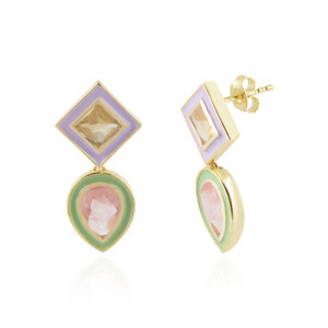 Sundrops(Lavender) - Cherry Glass, Citrine Silver 925