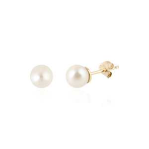 Gold Plated Pearl Earrings - Pearl Fresh Water Silver 925