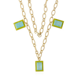 Kiwi Twist - Doublet Aqua-Marine Quartz Silver 925