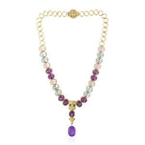 Jungle Fever - Amythyst, Blue Topaz, Rose Quartz Silver 925