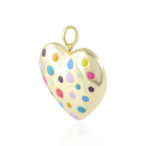 Rainbow Heart Pendent - Enamel Silver 925