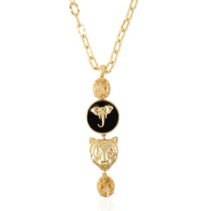 Sunset - Black Onyx, Citrine Silver 925
