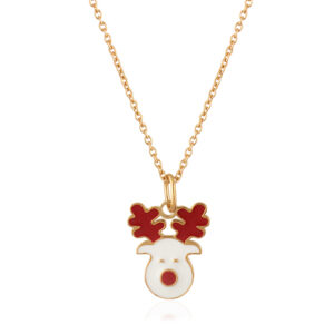 Reindeer Pendant - Enamel Silver 925