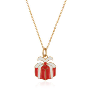 Gift Box Pendant - Enamel Silver 925