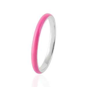 Ring Of Love - Pink Enamel Silver 925