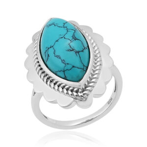 Summer Love Ring - Reconstituted Turquoise Silver 925