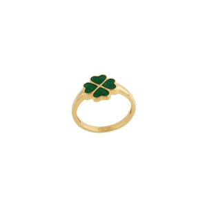 Four Leaf Clover Ring - Enamel Silver 925