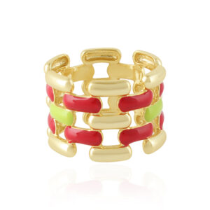 Summer Mesh - Red Enamel Silver 925