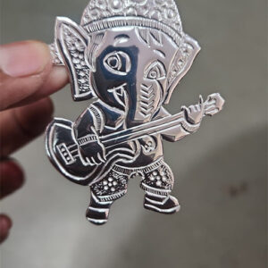 3 by 2.25 inches guitar wale ganesha ji