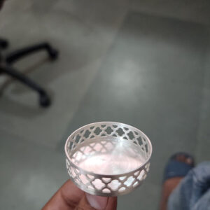 1.75 by 0.50 inches round jali Tea light