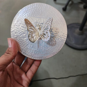 4.5 inches round hemmar bowl butterfly dhakkan